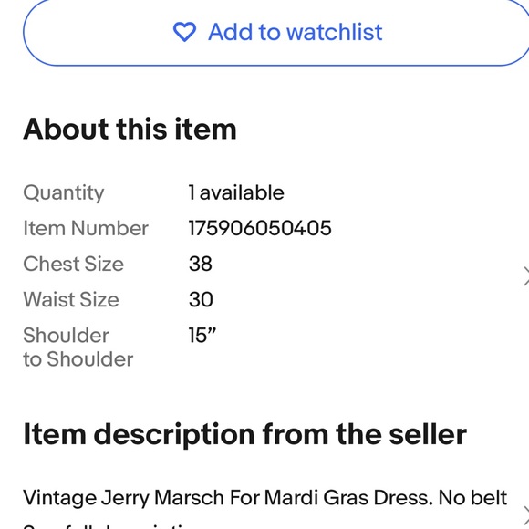 Vintage Jerry Marsch dress - Picture 10 of 10